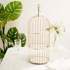 Efavormart 22" - 3 Tier Crystal Mirror Top Gold Metal Bird Cage Cupcake Cake Stand, Dessert Display for Wedding, Party, Birthday, Baby Shower Celebrations, Home Decorations - Image 2