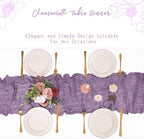 Showgeous 16 Pack Purple Cheesecloth Table Runner 17 x 108 Inch - Image 5