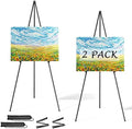 Easel Stand for Sign, Aredy 63" Portable Painting Easel, Lightweight Metal Easels for Painting Canvas, Wedding Sign (2 Pack) by Aredy