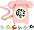 Audio Guest Book Wedding Phone, Record Customized Audio Message with Guest Book Retro Phone Audio GuestBook for Wedding Birthday Party Confession Audio Message Voicemail (Pink - Key) by ROOMEDAL