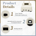 Audio Guest Book Wedding Phone,32GB Memory Customized Audio Messages, Volume Adjustable, with Message Replay Feature, Suitable for All Kinds of Party(Art Deco, Fresh-Beige) - Image 3