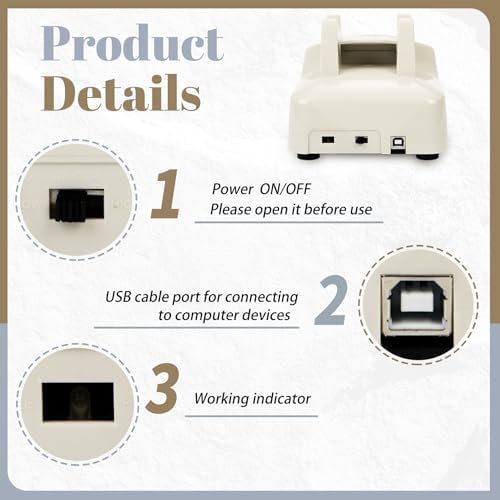 Audio Guest Book Wedding Phone,32GB Memory Customized Audio Messages, Volume Adjustable, with Message Replay Feature, Suitable for All Kinds of Party(Art Deco, Fresh-Beige) - Image 3