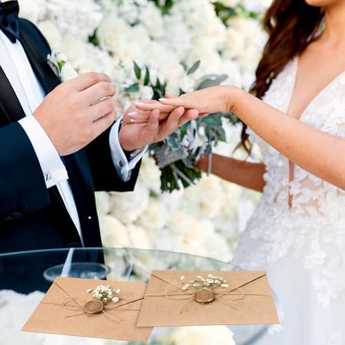 100 Sets Wedding Invitation Kit Vellum Jackets for 5x7 Inch Brown - Image 5