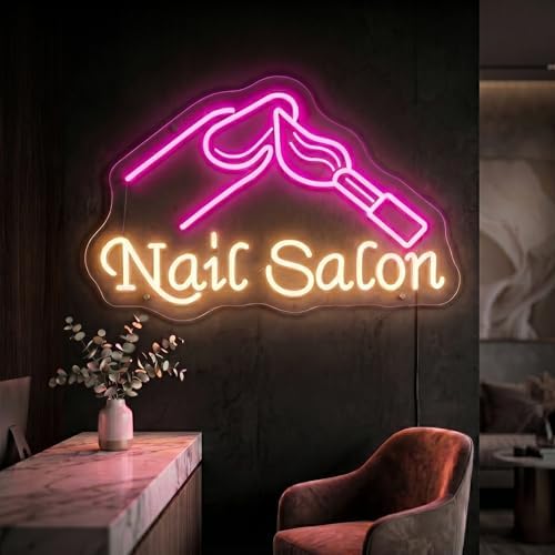 Nail Salon Neon Sign for Wall Decor - LED Neon Signs Lights for Salon Studio, Beauty Makeup Room, Bedroom - Great Gift for Nail Girls - Image 3