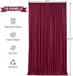 50ft x 12ft Burgundy Backdrop Curtains Wrinkle Free Backdrop Curtain for Wedding Parties Maroon Fabric Backdrops Drapes Back Drop Cloth Bridal Shower Stage Curtains Wedding Decorations for Reception - Image 5
