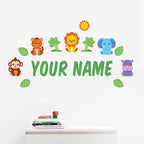 Oliver's Labels Premium Name Wall Decals - Matte Finish Personalized Wall Art for Kids' Rooms & Nurseries (Safari Animals) - Image 2