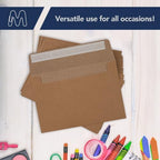 MOS Kraft RSVP Envelopes A1 4Bar (3.625 x 5.125 Inch) 500 Pack, Self-Seal Heavyweight Brown Envelopes for 3.5 x 5 Cards, Thank You Notes, Gift Cards, Rustic Wedding Response Cards - Image 5