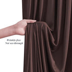 Shillance 20x10ft Brown Backdrop Curtains with Lights Photo Drapes Wrinkle Free Fabric Backdrop Curtain for Wedding Birthday Party Baby Shower Bridal Shower Home Party Background Decorations - Image 6