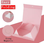 Large Gift Boxes with Lids 5 Pcs 13X9X4 In Pink Magnetic Gift Box Large - Image 4