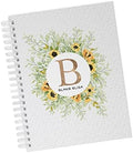Personalized Baby Journal - Hardcover First Year Album Customized with Baby’s Name & Initial - Prompted Baby Memory Book (Sunflower Wreath Initial) by Unknown