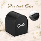 BreezeHug Black Arched Acrylic Wedding Card Box with 3D Cards Letters, Modern Card Holder with Slot for Reception, Bridal Shower, Baby Shower, Birthday Party - Image 2