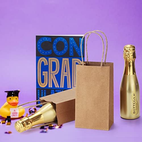 BagDream Kraft Brown Gift Bags with Handles Bulk 200 Pack 3.5x2.4x6.7 Inch - Image 5