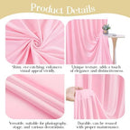 10ft x 10ft Pink Backdrop Curtains, Baby Pink Drapes for Backdrop Fabric - Image 3