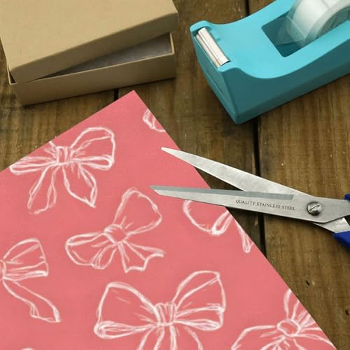 susiyo 2 Rolls Ribbon Bow Pattern Birthday Wrapping Paper Roll - Mini Wrapping Paper for Christmas, Party, Holiday, Father's Day, Baby Shower,Wedding - Image 4