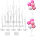 12 Sets Balloon Stand Kit For Table, Balloon Sticks with Base Birthday Graduation Party Decorations Wedding by Unknown