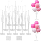 12 Sets Balloon Stand Kit For Table, Balloon Sticks with Base Birthday Graduation Party Decorations Wedding by Unknown
