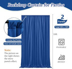 10 x 10 Feet Blue A Backdrop Curtain for Partie, Background Curtains for Photoshoot, Birthday, Wedding, Halloween, Thanksgiving, Christmas Day, New Year Party Decorations 5Ft x 10Ft, 2 Panels - Image 2
