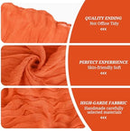 60 PCS Orange Cheesecloth Chair Sashes, 16 x 70 inch Cheesecloth Sashes Rustic Chair Decorative Bows Designed ChairCover for Wedding Banquet Party Aisle Home Kitchen Decoration - Image 3