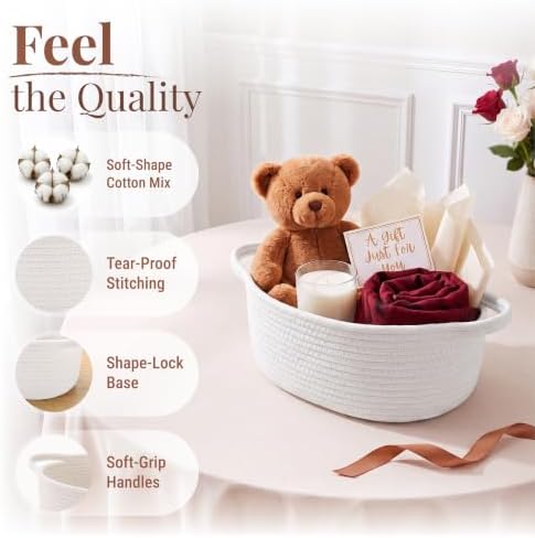 8 Pack Small Woven Gift Baskets Empty to Fill, Cute Gift Basket - Image 3