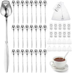 Roshtia 50 Sets Rose Flower Tea Spoons for for Women Tea Party, Silver by Roshtia