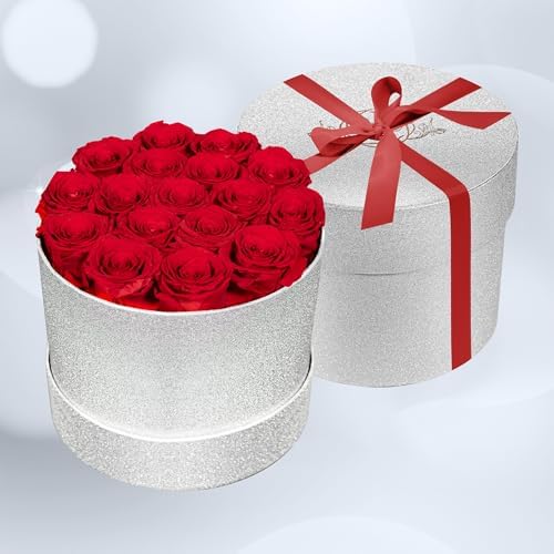 Prifroti 17 Red Flowers in Glitter Box, Birthday Gifts for Women, Preserved Flowers, Mothers Day Roses Gift for Mom - Image 5