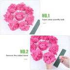 AVIVIHO 105Pcs Hot Pink Fake Flowers Hydrangea Artificial Flowers Bulk (Not Squished, No Steaming Need) Silk Flowers with Stems for Wedding Decor,Home,Baby Shower,Table Centerpieces Decoration - Image 7