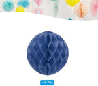 PATIKIL 10pcs 14" Honeycomb Balls Tissue Paper Pom Poms, Party Hanging Paper Honeycomb Balls Decoration for Birthday Wedding Home Backdrop Decor, Navy Blue - Image 3