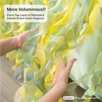 Lemon Green Table Skirt. 6ft Table Skirt with Double Layer Organza! Jungle Theme Decorations, Birthday, Tropical Party Decorations. Tutu Table Skirts for Rectangle Tables 6ft - Image 4