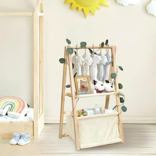 Okydoky Wooden Baby Shower Crate Gift Basket Double Layer Storage - Image 7
