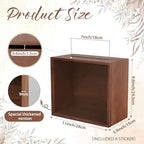 OurWarm Wooden Wedding Card Box for Reception, Money Gift Card Box for Wedding, Card Storage Box Wedding Decorations for Reception Party Birthday Gifts - Image 3
