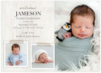 Let's Make Memories Personalized Baby Announcement Cards - Birth, Adoption - Boy, Girl - Premium Quality Custom Photo Cards for Mailing - 5x7 - Includes White Envelopes - Rustic Collage - 50 ct by LetsMakeMemories