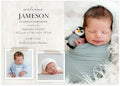 Let's Make Memories Personalized Baby Announcement Cards - Birth, Adoption - Boy, Girl - Premium Quality Custom Photo Cards for Mailing - 5x7 - Includes White Envelopes - Rustic Collage - 100 ct by LetsMakeMemories