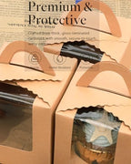 Bakepacker Auto-pop up Individual Cupcake Boxes With Window Brown 200 - Image 6