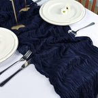 6 Pack Navy Blue Cheesecloth Table Runner 10Ft 23 x 120 Inch - Image 6