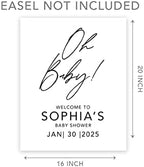 Andaz Press Custom Large Baby Shower Welcome Sign, 16" x 20", Oh Baby! Personalized Canvas Welcome Sign, Signage, Gender-Neutral Canvas Sign for Baby Sprinkle, Baby Shower, Baby Shower Decorations - Image 5