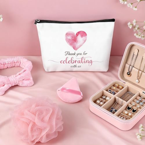 79 Pcs Baby Shower Game Prizes for Winners, Spa-Inspired Gift Set with "Thank You"-Makeup Bag, Jewelry Box, Eye Mask & Gift Bags for Baby Shower Game Prizes Wedding Bridal Shower Favors (Pink) - Image 4