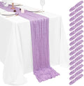 Showgeous 16 Pack Lavender Cheesecloth Table Runner 17 x 108 Inch by Showgeous