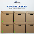 Perco Neon Green Perforated Round Circle Dot Sticker 1-Inch Labels — 10 Rolls, 10,000 Stickers - in Stock, Approved & Available Labels, High Visibility, Strong Adhesive—Made in USA - Image 6
