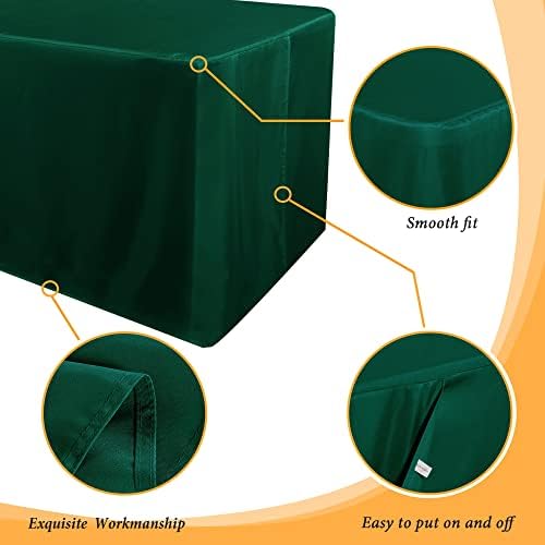 Obstal 2 Pack Blackish Green Table Cloths for 8 Foot Rectangle Tables - Image 4