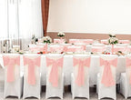 YMHPRIDE 60 PCS Rose Gold Satin Chair Sashes, 7x108 Inch Ties Chair Bows - Image 6
