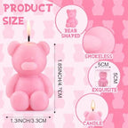 30 Pcs Baby Shower Favors Mini Bear Candles Party Favors, Handmade Bear Shaped Candles Bulk for Baby Shower Boys Girls, Wedding Favors, Baptism Guest Favors (Pink) - Image 4
