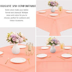 4 Pack Square Table Cloth 52x52 Inch Tablecloth Machine Washable Fabric Polyester Table Cover for Dining, Buffet Parties, Picnic, Events, Weddings Decor（Peach Coral） - Image 3