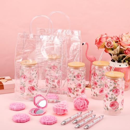 Daifunli 6 Set Pink Flower Floral Baby Shower Prize Gift for Winner Guest - Image 2