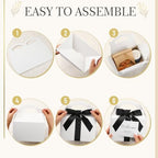 Maitys 24 Set Welcome Boxes for Wedding Guests 9x6x6 Gable Boxes, Black - Image 3