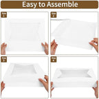 Moretoes 60pcs 16x11x2.5 Inches Bakery Boxes with 3 Style Window - Image 3