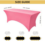 6-Pack 6ft Spandex Table Covers for Rectangle Standard Folding Tables - Wrinkle Resistant Stretch Tablecloths - Ultimate Fitted Table Protector for Parties, Trade Shows, Wedding - Image 4