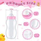 Tessco for you 2 Pcs 15in Jumbo Baby Bottle Bank Baby Shower, Pink - Image 2