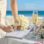 Embroidered Wedding Guest Book—The Perfect Polaroid Guest Book for Wedding Receptions, Birthdays, Baby Showers, and Special Events with 3 Photo corner stickers+ 3 DIY pens+1 Diamond Pen (Yellow) - Image 4