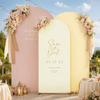 Cream Nude Champagne Arch Backdrop Covers Set of 3 Wedding Arch Covers Stretchy Backdrop Baby Shower Birthday Party Arches Cover 6FT 6.6FT 7.2FT Arch Stand Cover Spandex Bridal Shower Decoration - Image 3