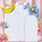 FANPROMS White Arch Cover Set of 3 Wedding Arch Backdrop Covers 4 5 6 FT Round Top Arch Cover Spandex Fitted Wedding Arched Backdrop Cover Arch Stand Covers for Birthday Party Ceremony Decorations - Image 6